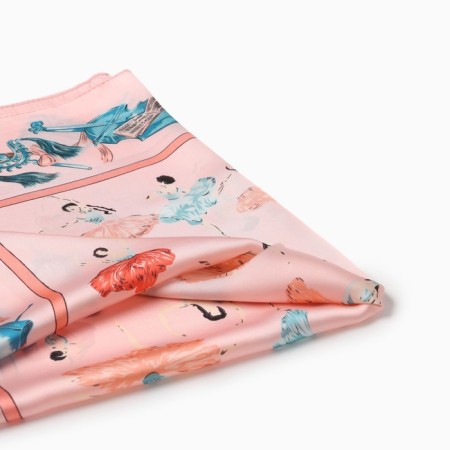 Women's scarf minku rr 70*70 cm, col. pink-1