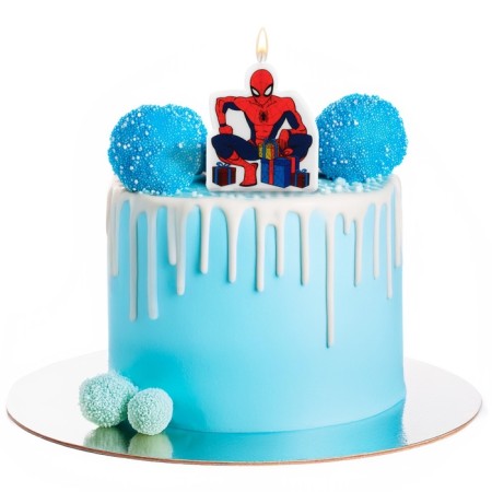 Candle in the cake "Gifts from Spider-Man", Spiderman, 78 x 100 mm-1