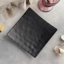 Black East dish, 17.5 × 17.5 × 3 cm, black color