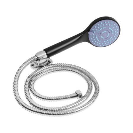 Bath mixer Zein Z2493, pour 35 cm, 35 mm cartridge, with shower, black/chrome-6