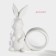 Ring for napkins “Bunny”, 9.1 × 4.3 × 10.5 cm, white color