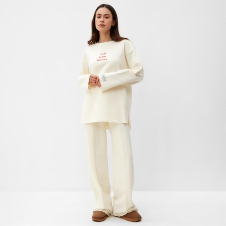 Women's sweatshirt MIST COZY STYLE, Milk, Size 50-1