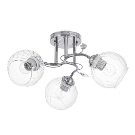Closure ceiling dera 3x40W E27 chrome 46x46x22 cm
