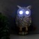 Souvenir Wall Polystone Light "White Eagle owl on a branch" from the solar battery 20x8x17.5 cm