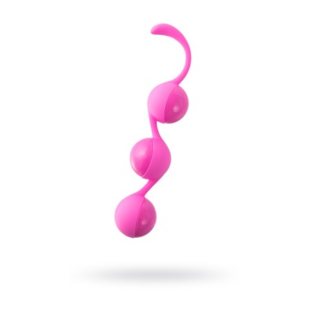 Vaginal balls Seven Creations, silicone, pink color, d = 3.5 cm