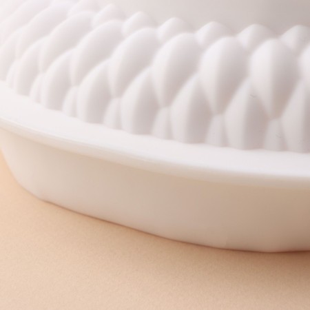 Form for mousse desserts and baking konfinetta "Bronte", silicone, 23 × 7.5 cm, white color-2