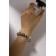 Bracelet Pearl "Margeri" stars, white color in silver, d = 6.5 cm
