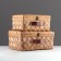 Supplies woven, 2 pcs, with natural decor, 34.5 x 25 x 16 - 29 x 20 x 13.5 cm