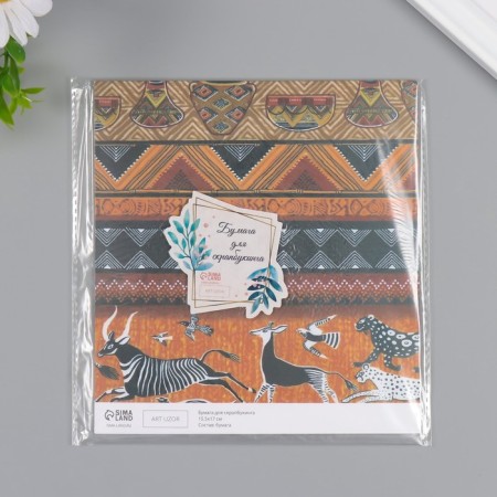Scrapbooking "Africa" ​​density 180 grams set 10 pcs 15.5x17 cm-4