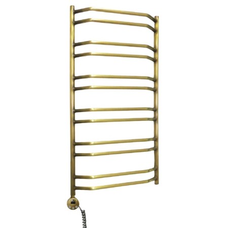 Domoterm electric heated towel rail "Laura", 500 x 985 mm, 12 crossbars, left, bronze-1