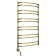 Domoterm electric heated towel rail "Laura", 500 x 985 mm, 12 crossbars, left, bronze