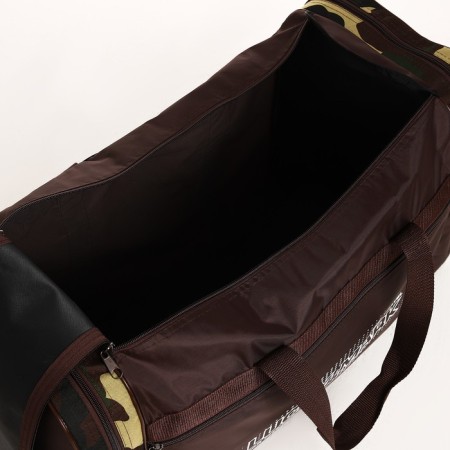 Road bag with lightning, long belt, brown color-2