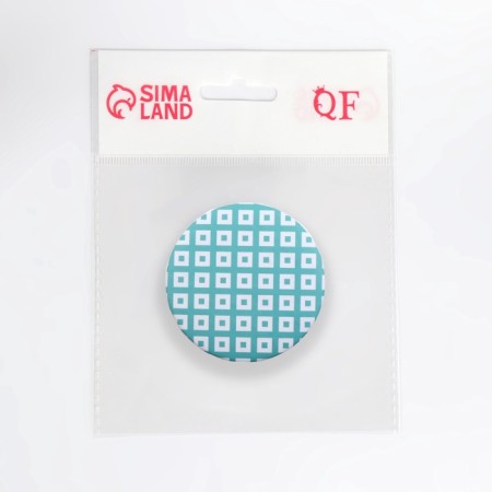 Folding mirror "squares", d = 7.5 cm, turquoise color-5
