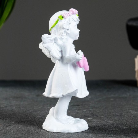 Figure "Angel with three hearts" 4.5x5.8x12cm-1