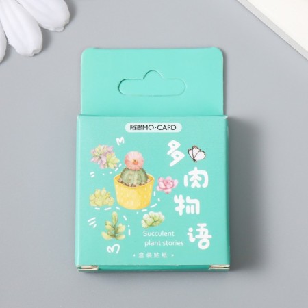 Stickers for creativity "Sukkualent" set 45 pcs 4.4x4.4x1.1 cm-3