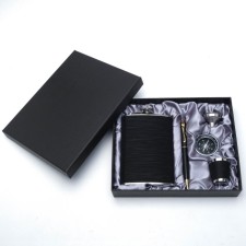 Gift set 5 in 1: Flaw 270 ml, keychain with compass, funnel, glass, 18 x 23