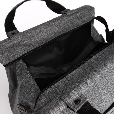 Road bag with lightning, external pocket, long belt, gray color-2