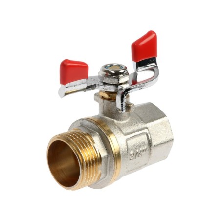 Balloon tap STT, internal/outer thread 3/4 ", butterfly, nickelly brass