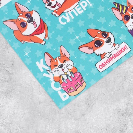 Paper stickers "Corgi dog", 11 × 15.5 cm-1