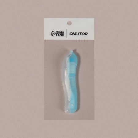 Toothbrush, folding, 18.3 cm, blue/white color-5