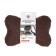 Car bone pillow, on the headrest, flax, brown, 16x24 cm