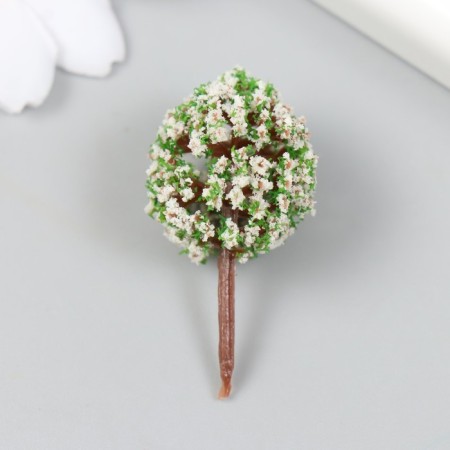Artificial plant for creativity plastic "White Cloud" 2.3x3.6 cm