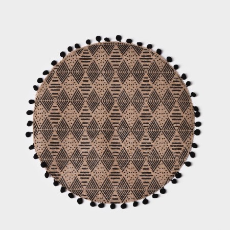 Serving napkin on the table "Safari", d = 38 cm, black color