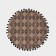 Serving napkin on the table "Safari", d = 38 cm, black color
