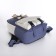 Youth backpack on lightning from textiles, 2 pockets, blue color