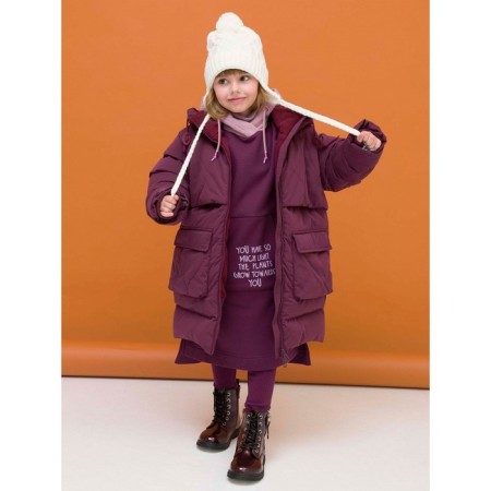 Coat for girls, height 98 cm, purple color-10