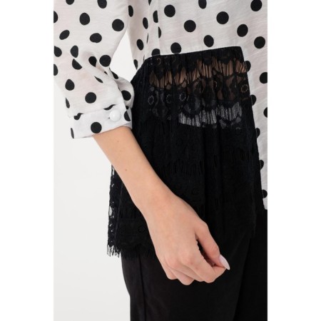 Female blouse, size 42, white-black color-3