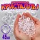 Crystals are plastic decorative, set 45 pcs., Size 1 pc. - 2.5 × 2 cm, the color is transparent