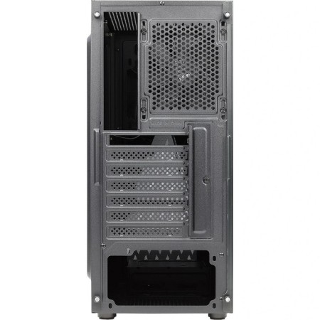 The Aerocool Delta case is black without ATX 7x120mm 2xusb2.0 1xusb3.0 Audio Bott PSU-2
