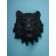 The wall figure "Leo's head", polystone, 50 cm, black matte color
