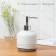 A set of accessories for the bathroom "Jacqueline", 3 items (soap dish, soap dispenser, glass), white color
