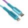 Type -C cable - Lightning, 3 A, 66 W, fast charging, braid fabric, 1 meter, multi -colored