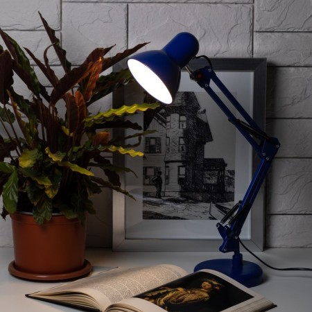 The desktop lamp N-214-E27-40W-BU E27 with the base of the blue-5
