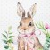 Etel towel Easter rabbit 40x73 cm, 100% HL, sarzha 190 g/m2