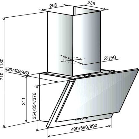 Exto Elikor "Rubin" S4 50P-700-e4g, inclined, 700 m3/h, 4 speeds, anthracite/black-1