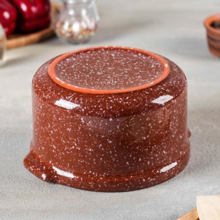 Social-sized pot “Brown marble”, 1.5 liters-3