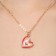 Pendant "Heart" Illusion, color in gold, 47 cm