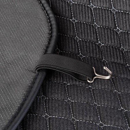 Caps on the front seats Car Performance, 2 pcs, Fiberflax (flax), rhombus, black-6