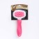 Wool brush with elongated silicone teeth and massage effect, 8 x 17, pink