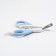 Coger scissors "Piggon" Premium curved, with an emphasis for a finger, blue and blue