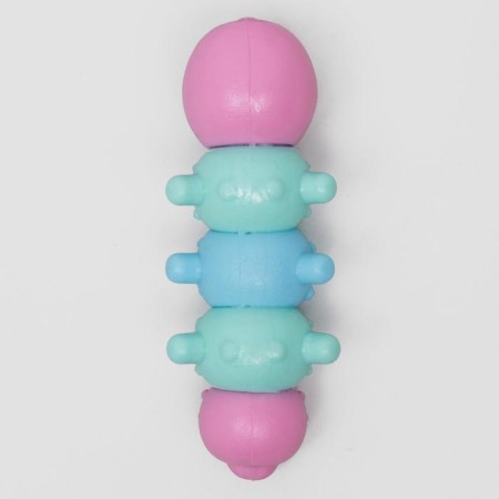 Chewing toy "caterpillar", tpr, 12.5 cm, mix of flowers-4