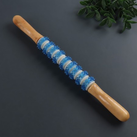 Massage "Skating", universal, 37.5 × 4 cm, 9 wheels with spikes, color mix-2
