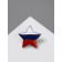 Zvezda icon with the flag of Russia, color in silver