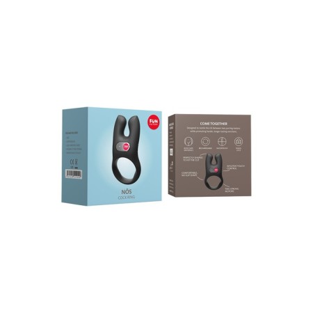 Ring Erective Fun Factory Nos with vibration, silicone, black, 8 cm-4