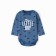 Body baby with a long sleeve "Dino", blue color, height 68