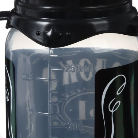 A bottle for feeding "Milk No. 1", a classic throat, with handles, 250 ml., 0 months., Black color-12